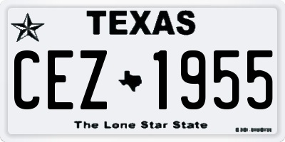 TX license plate CEZ1955