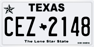 TX license plate CEZ2148