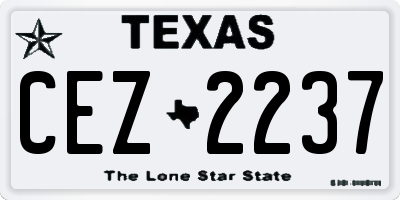 TX license plate CEZ2237