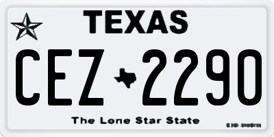 TX license plate CEZ2290