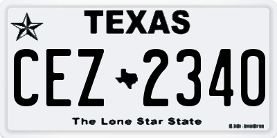 TX license plate CEZ2340