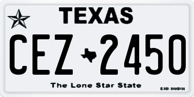 TX license plate CEZ2450