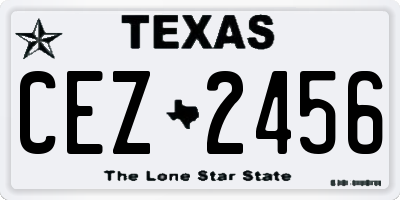TX license plate CEZ2456