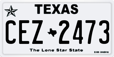 TX license plate CEZ2473