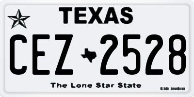 TX license plate CEZ2528