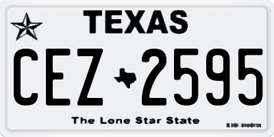 TX license plate CEZ2595