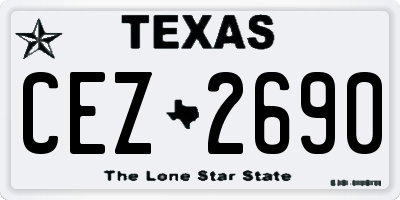 TX license plate CEZ2690