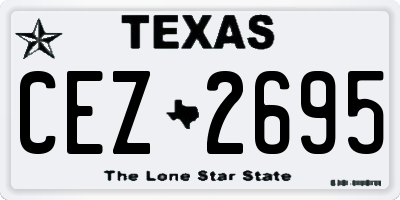 TX license plate CEZ2695