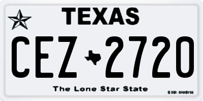 TX license plate CEZ2720