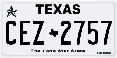 TX license plate CEZ2757