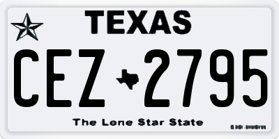 TX license plate CEZ2795