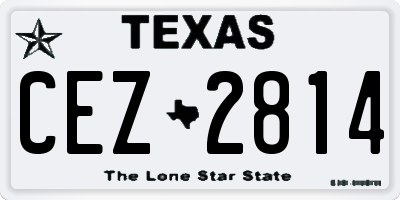 TX license plate CEZ2814
