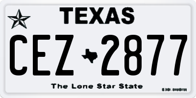 TX license plate CEZ2877