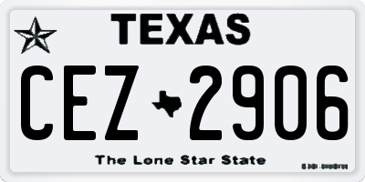 TX license plate CEZ2906