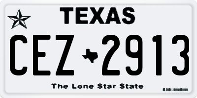 TX license plate CEZ2913