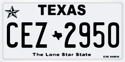 TX license plate CEZ2950