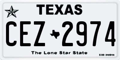 TX license plate CEZ2974