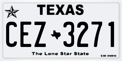 TX license plate CEZ3271