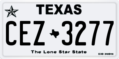TX license plate CEZ3277