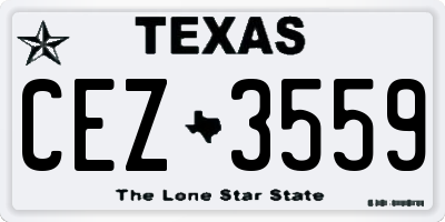 TX license plate CEZ3559
