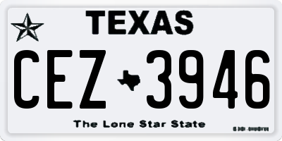 TX license plate CEZ3946