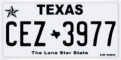 TX license plate CEZ3977
