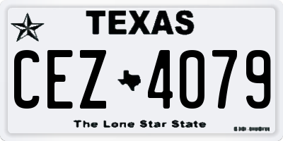 TX license plate CEZ4079