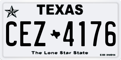 TX license plate CEZ4176