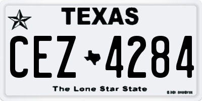 TX license plate CEZ4284