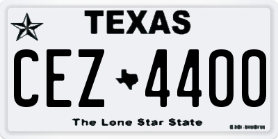 TX license plate CEZ4400