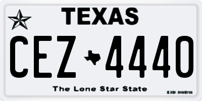 TX license plate CEZ4440