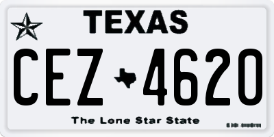 TX license plate CEZ4620