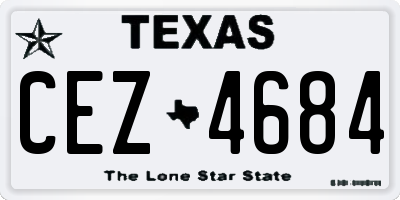 TX license plate CEZ4684