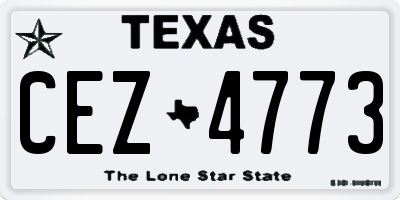 TX license plate CEZ4773