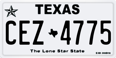 TX license plate CEZ4775