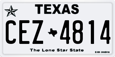 TX license plate CEZ4814