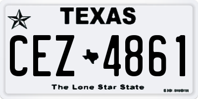TX license plate CEZ4861