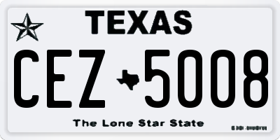 TX license plate CEZ5008