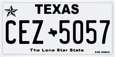TX license plate CEZ5057
