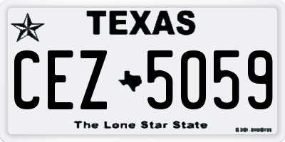 TX license plate CEZ5059