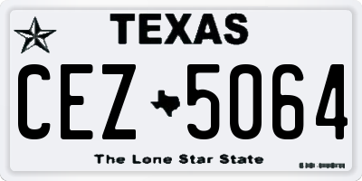 TX license plate CEZ5064