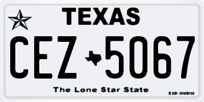 TX license plate CEZ5067