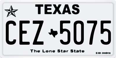 TX license plate CEZ5075