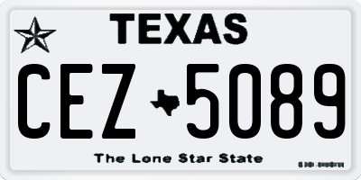 TX license plate CEZ5089