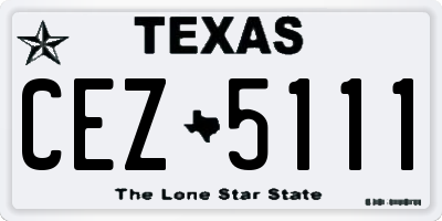 TX license plate CEZ5111