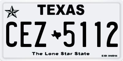 TX license plate CEZ5112