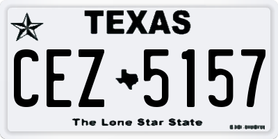 TX license plate CEZ5157