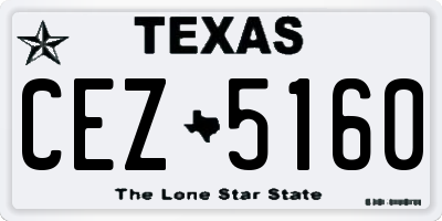 TX license plate CEZ5160