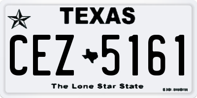TX license plate CEZ5161