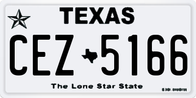 TX license plate CEZ5166